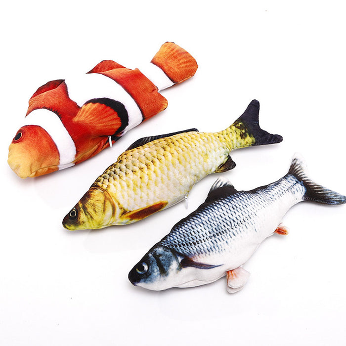 Sprattlande Fisk - Rörlig Kattleksak