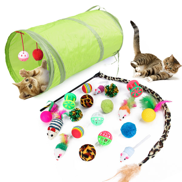 21 st kattleksaker leksaker för katter inklusive katttunnel kattungar
